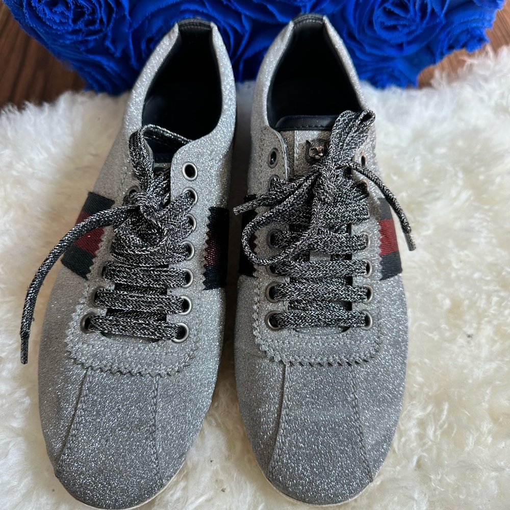 - [ ] Gucci Glitter Web Sneakers with Studs size 37 authentic